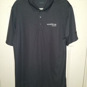 Nike Gray Short Sleeve Polo Shirt Men's sz Large Workforce Software Logo